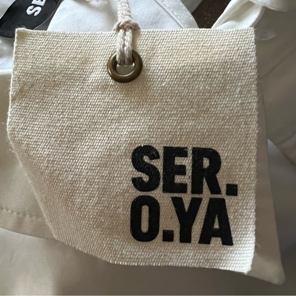 Reformation SER.O.YA NWT White Button Down Shirt Crisp Size X Large - Picture 8 of 12